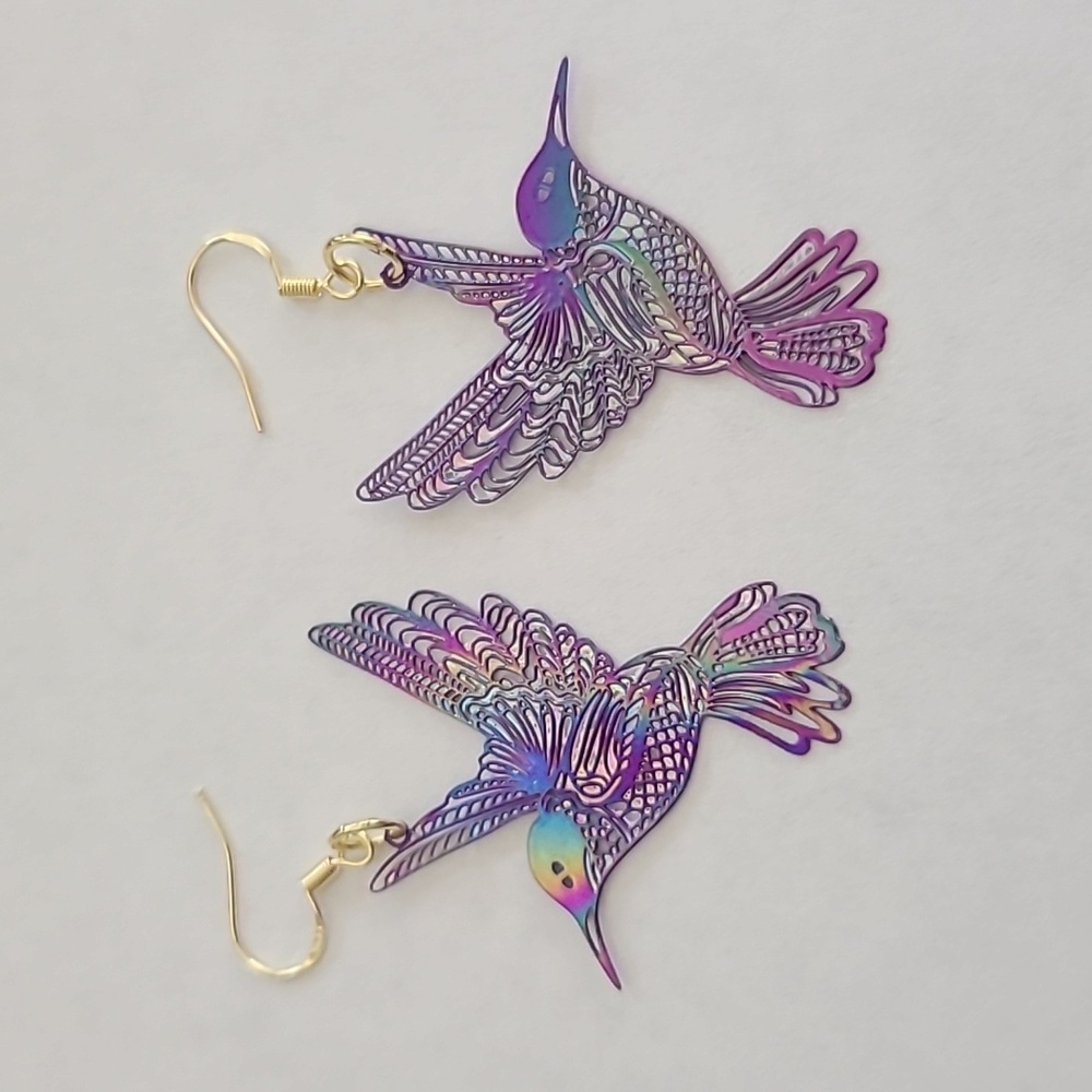 Hand Crafted Hummingbird Earrings